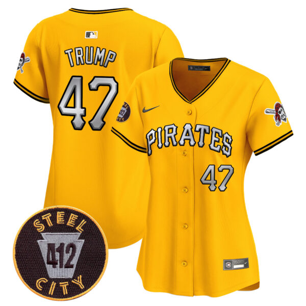 Women's Pittsburgh Pirates 412 Patch Vapor Premier Limited Jersey V6 - All Stitched - Image 27
