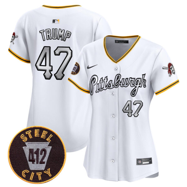 Women's Pittsburgh Pirates 412 Patch Vapor Premier Limited Jersey V7 - All Stitched - Image 6