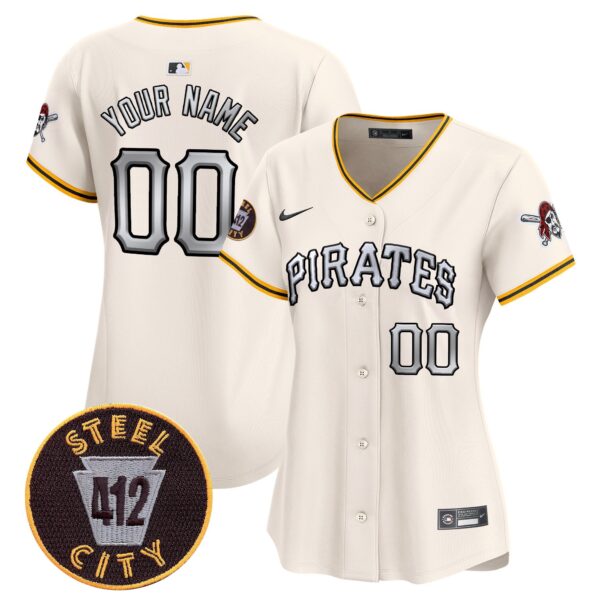 Pittsburgh Pirates 412 Patch Vapor Premier Limited Custom Jersey V6 - All Stitched - Image 8