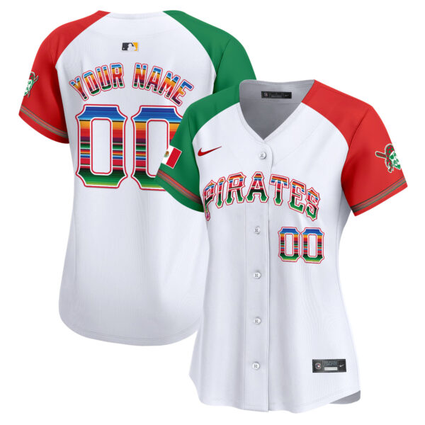 Pittsburgh Pirates Mexico Vapor Premier Limited Custom Jersey - All Stitched - Image 12