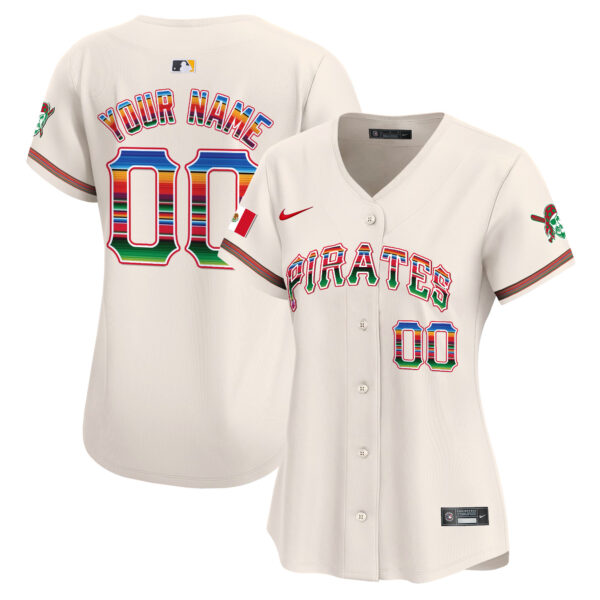 Pittsburgh Pirates Mexico Vapor Premier Limited Custom Jersey - All Stitched - Image 7