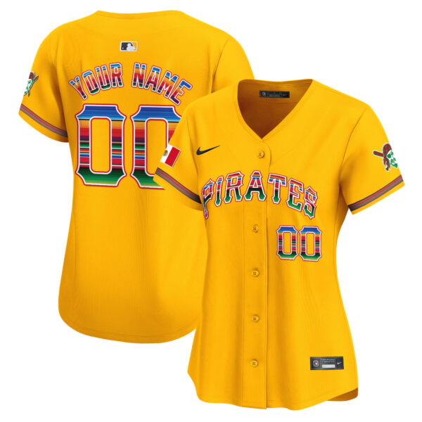 Pittsburgh Pirates Mexico Vapor Premier Limited Custom Jersey - All Stitched - Image 11
