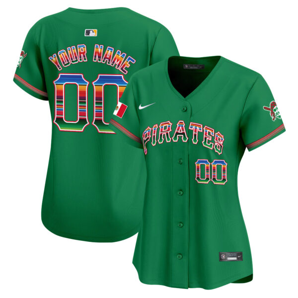 Pittsburgh Pirates Mexico Vapor Premier Limited Custom Jersey - All Stitched - Image 10