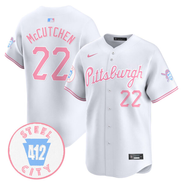 Unisex Pittsburgh Pirates Bubblegum Pink Vapor Premier Limited Jersey - All Stitched - Image 10