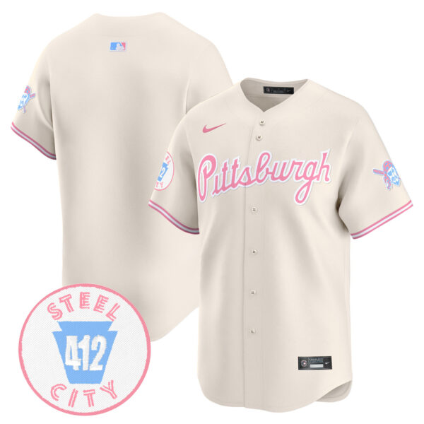 Unisex Pittsburgh Pirates Bubblegum Pink Vapor Premier Limited Jersey - All Stitched - Image 7