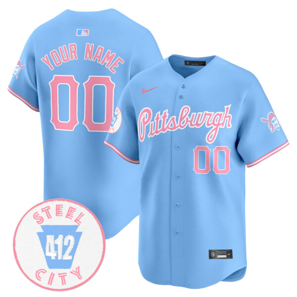 Unisex Pittsburgh Pirates Bubblegum Pink Vapor Premier Limited Custom Jersey - All Stitched - Image 5