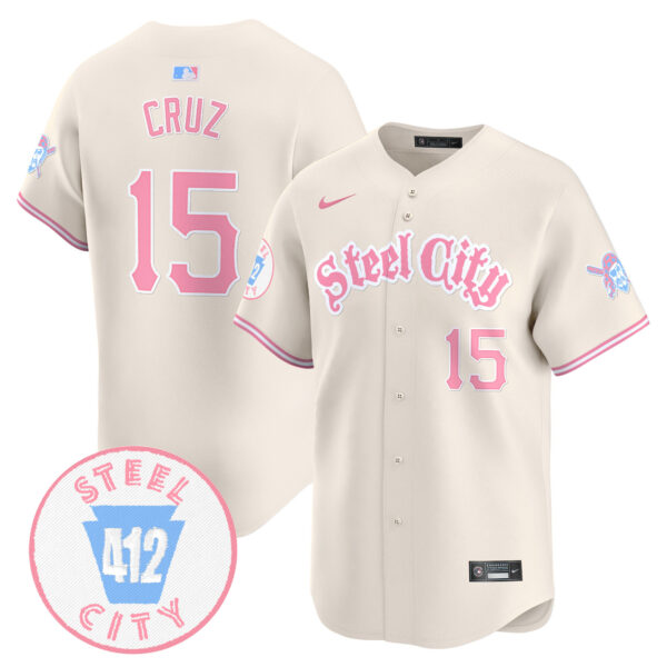 Unisex Pittsburgh Pirates Bubblegum Pink Vapor Premier Limited Jersey V2 - All Stitched - Image 4