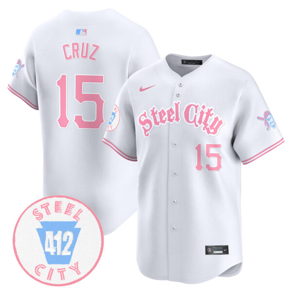 Unisex Pittsburgh Pirates Bubblegum Pink Vapor Premier Limited Jersey V2 - All Stitched - Image 11