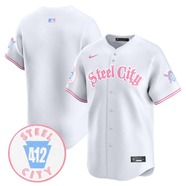Unisex Pittsburgh Pirates Bubblegum Pink Vapor Premier Limited Jersey V2 - All Stitched - Image 14