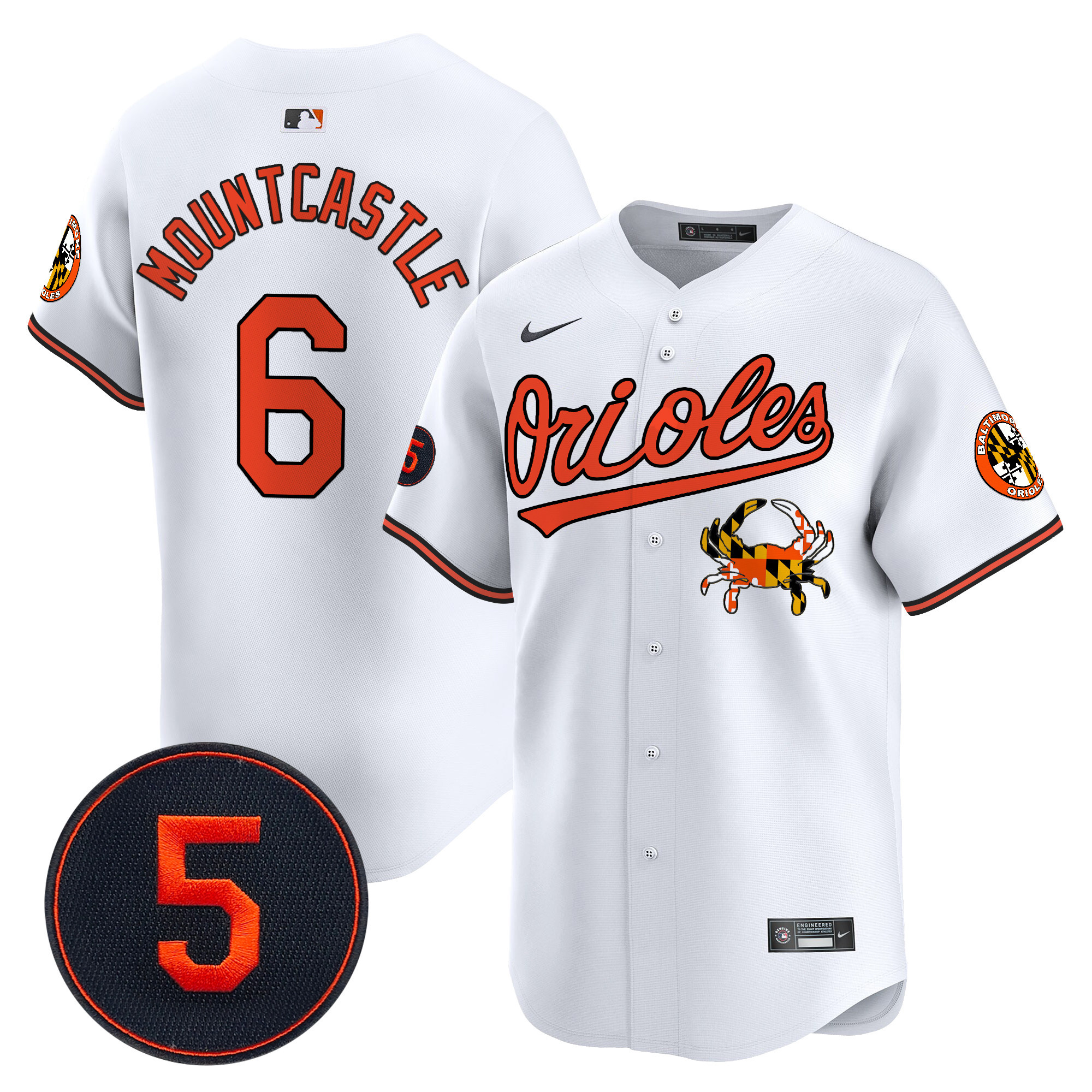 Men’s Baltimore Orioles Robinson Patch Vapor Premier Limited Jersey V9 - All Stitched - Image 12
