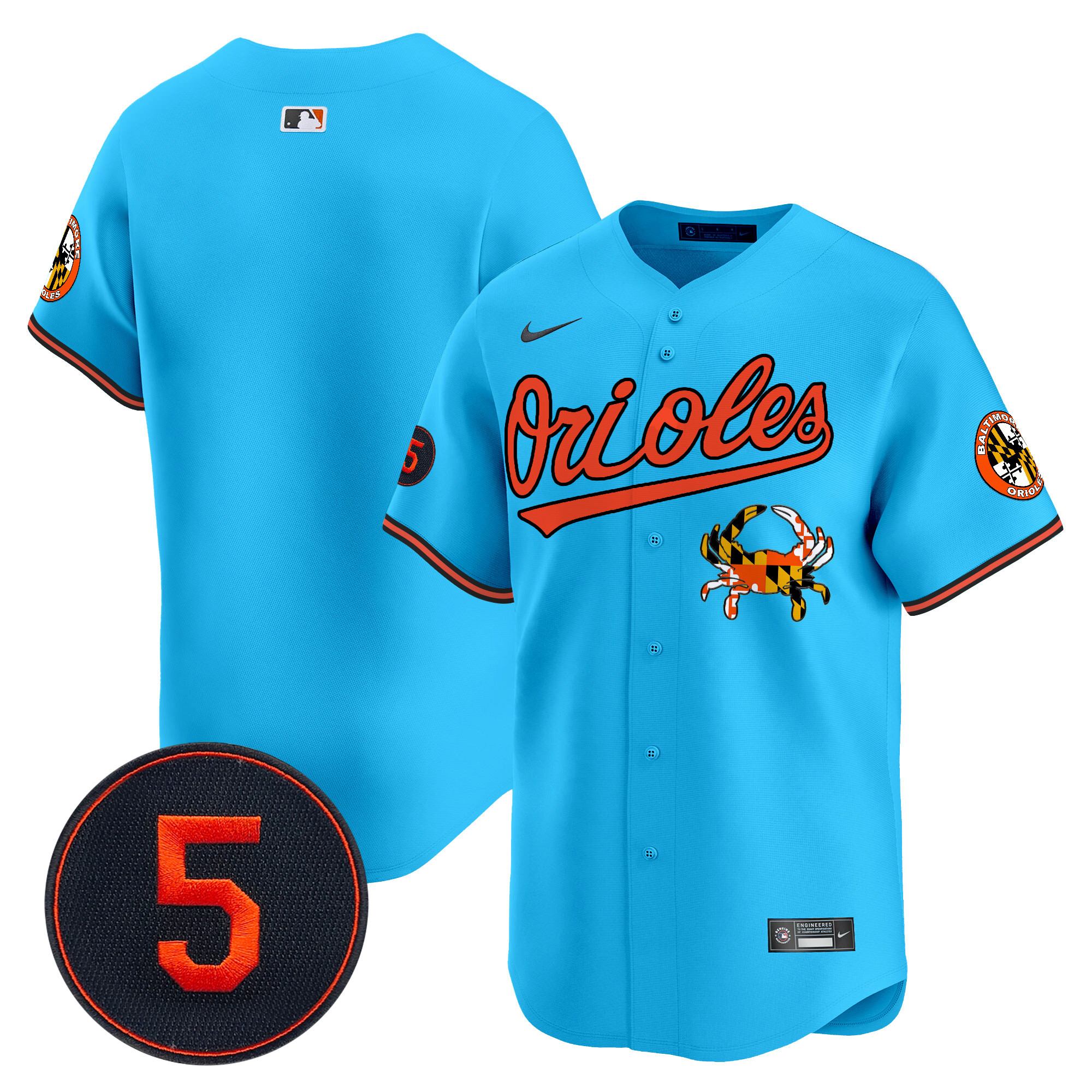 Men’s Baltimore Orioles Robinson Patch Vapor Premier Limited Jersey V9 - All Stitched - Image 45