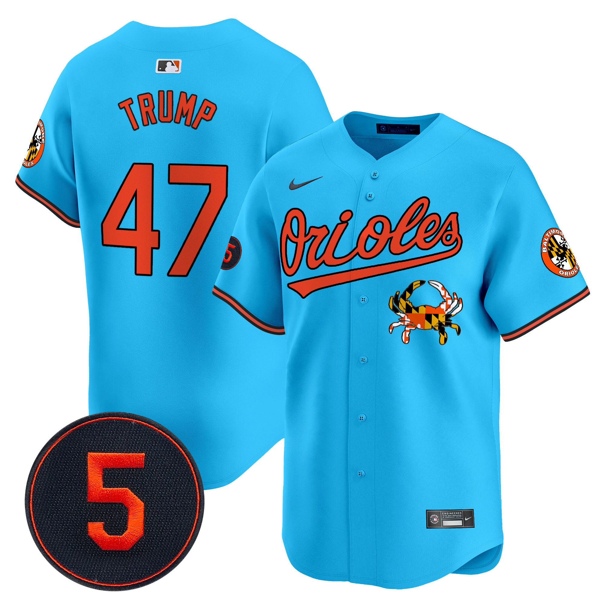 Men’s Baltimore Orioles Robinson Patch Vapor Premier Limited Jersey V9 - All Stitched - Image 44