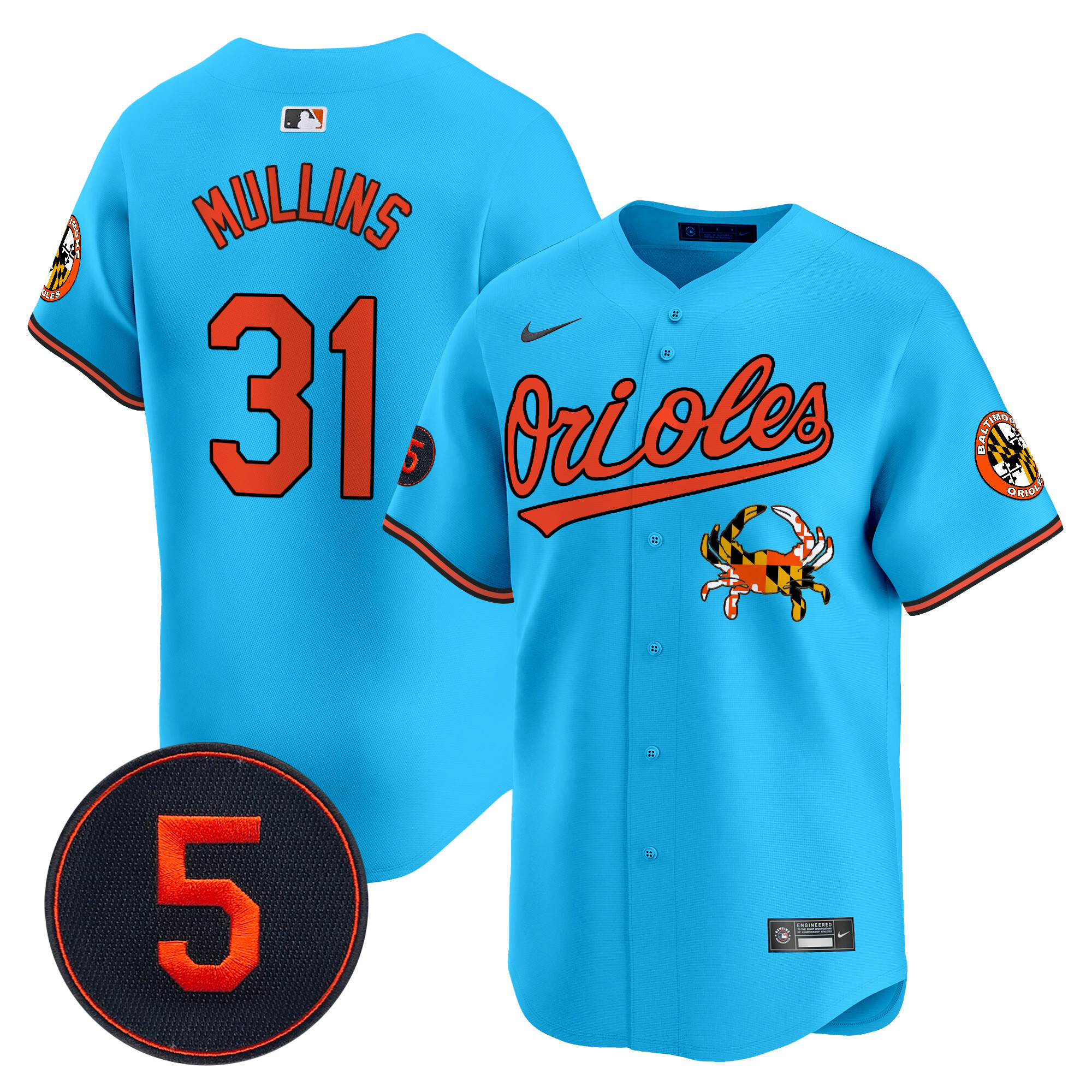 Men’s Baltimore Orioles Robinson Patch Vapor Premier Limited Jersey V9 - All Stitched - Image 40