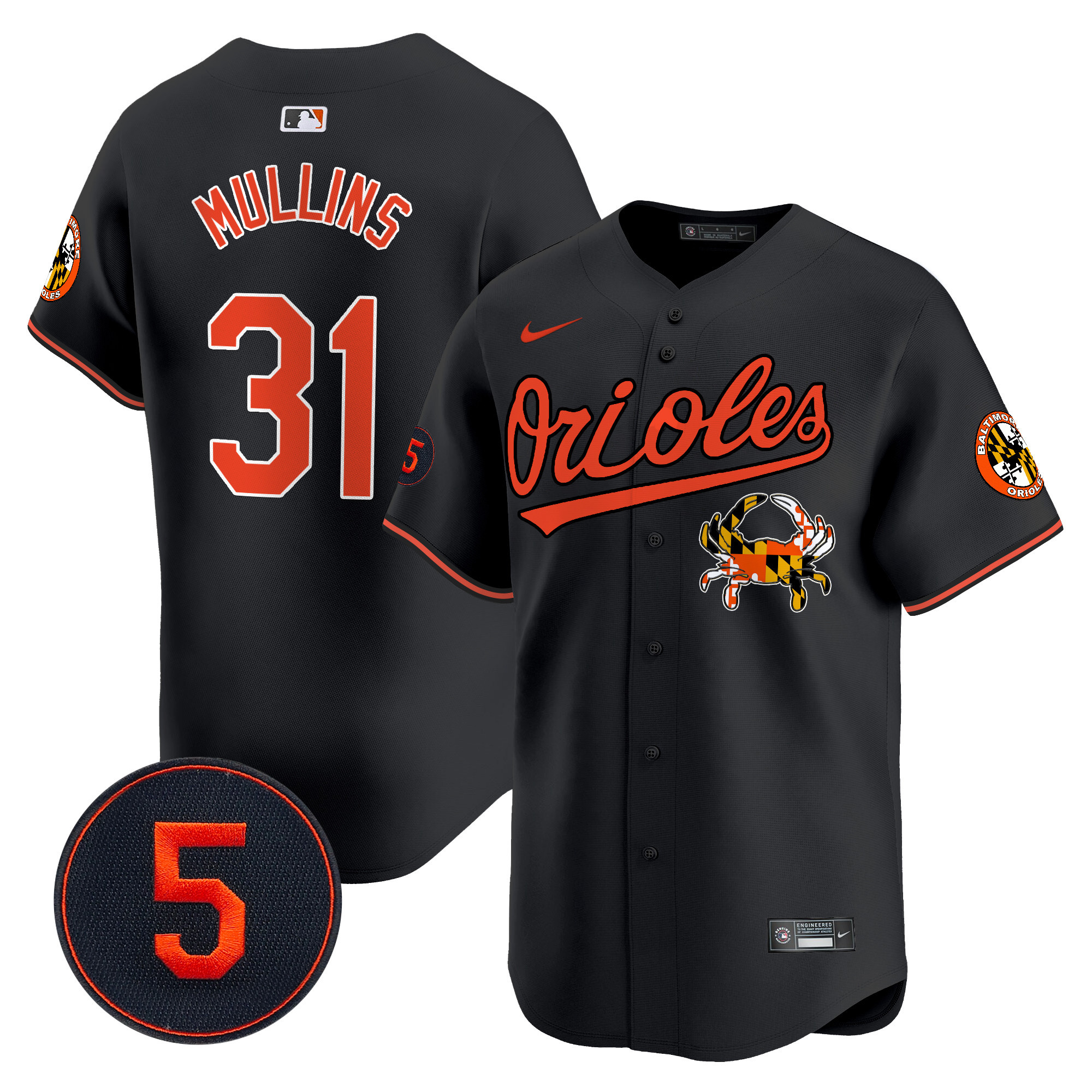 Men’s Baltimore Orioles Robinson Patch Vapor Premier Limited Jersey V9 - All Stitched - Image 22
