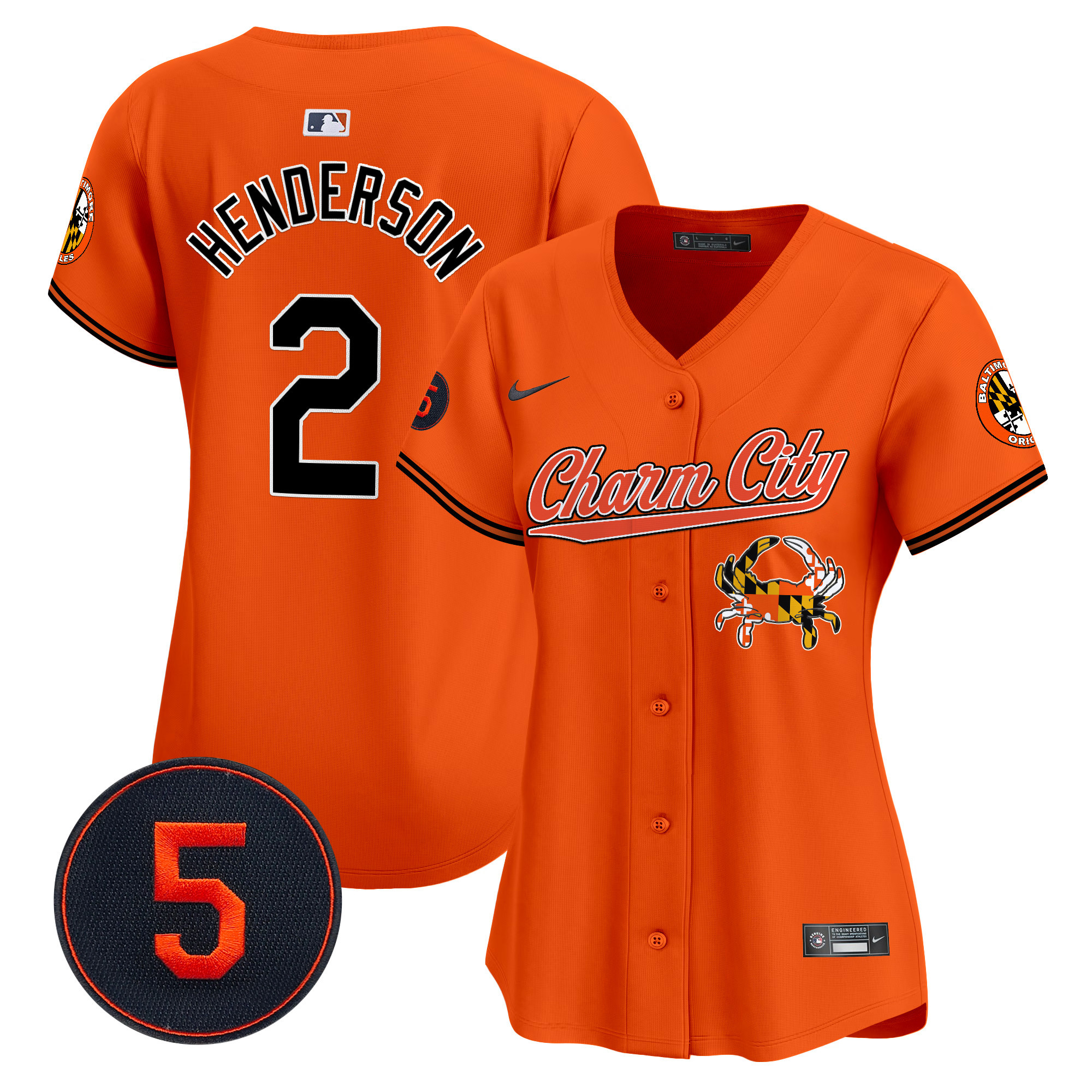 Women’s Baltimore Orioles Robinson Patch Vapor Premier Limited Jersey V8 - All Stitched - Image 34