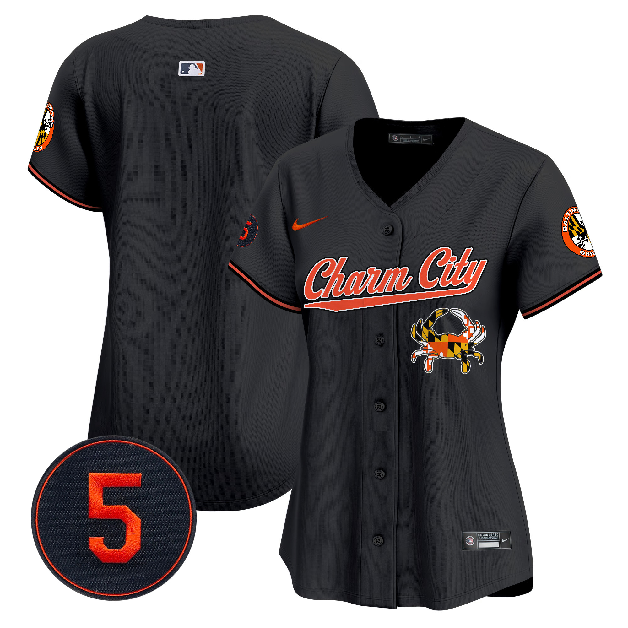 Women’s Baltimore Orioles Robinson Patch Vapor Premier Limited Jersey V8 - All Stitched - Image 27