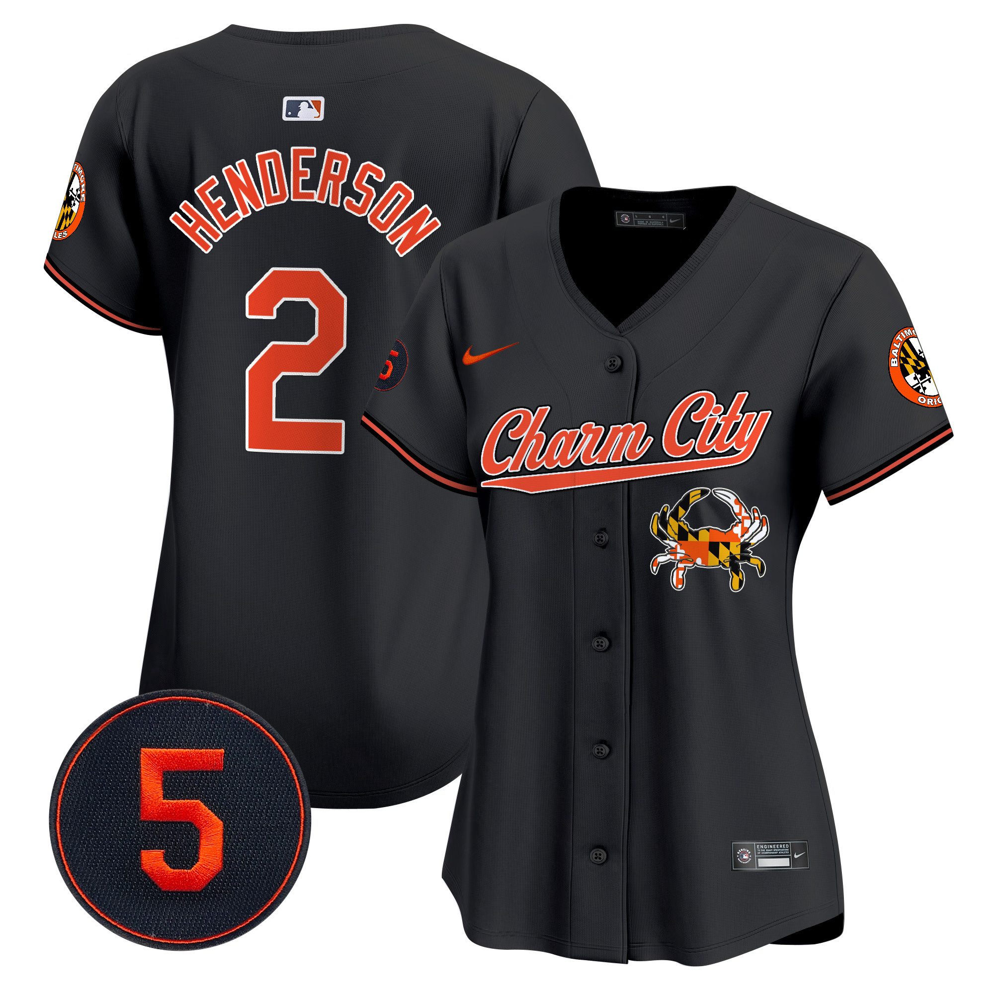 Women’s Baltimore Orioles Robinson Patch Vapor Premier Limited Jersey V8 - All Stitched - Image 25
