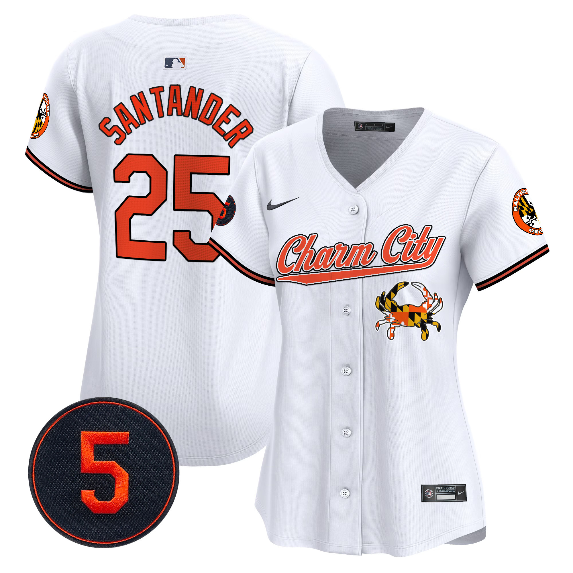 Women’s Baltimore Orioles Robinson Patch Vapor Premier Limited Jersey V8 - All Stitched - Image 14