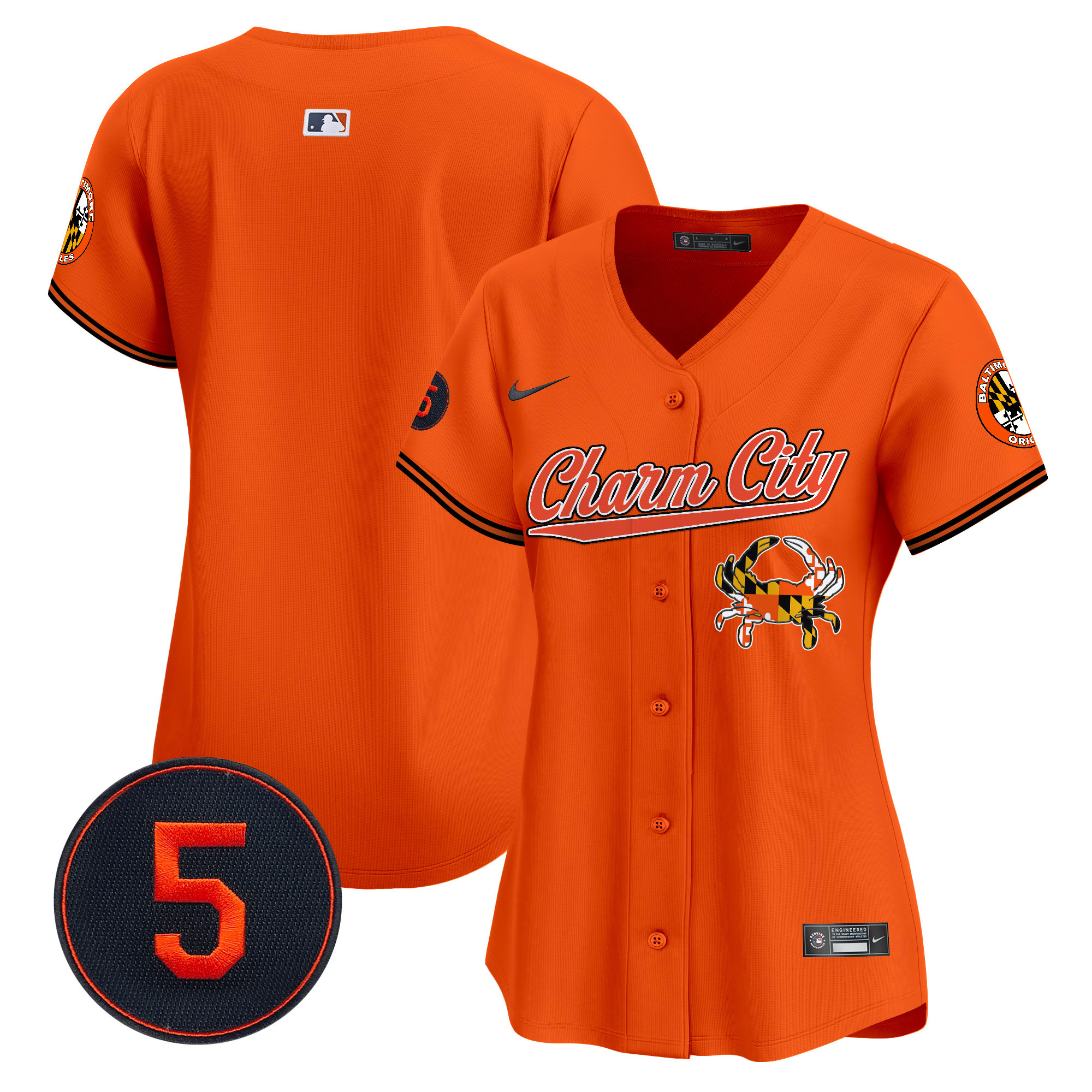 Women’s Baltimore Orioles Robinson Patch Vapor Premier Limited Jersey V8 - All Stitched - Image 36