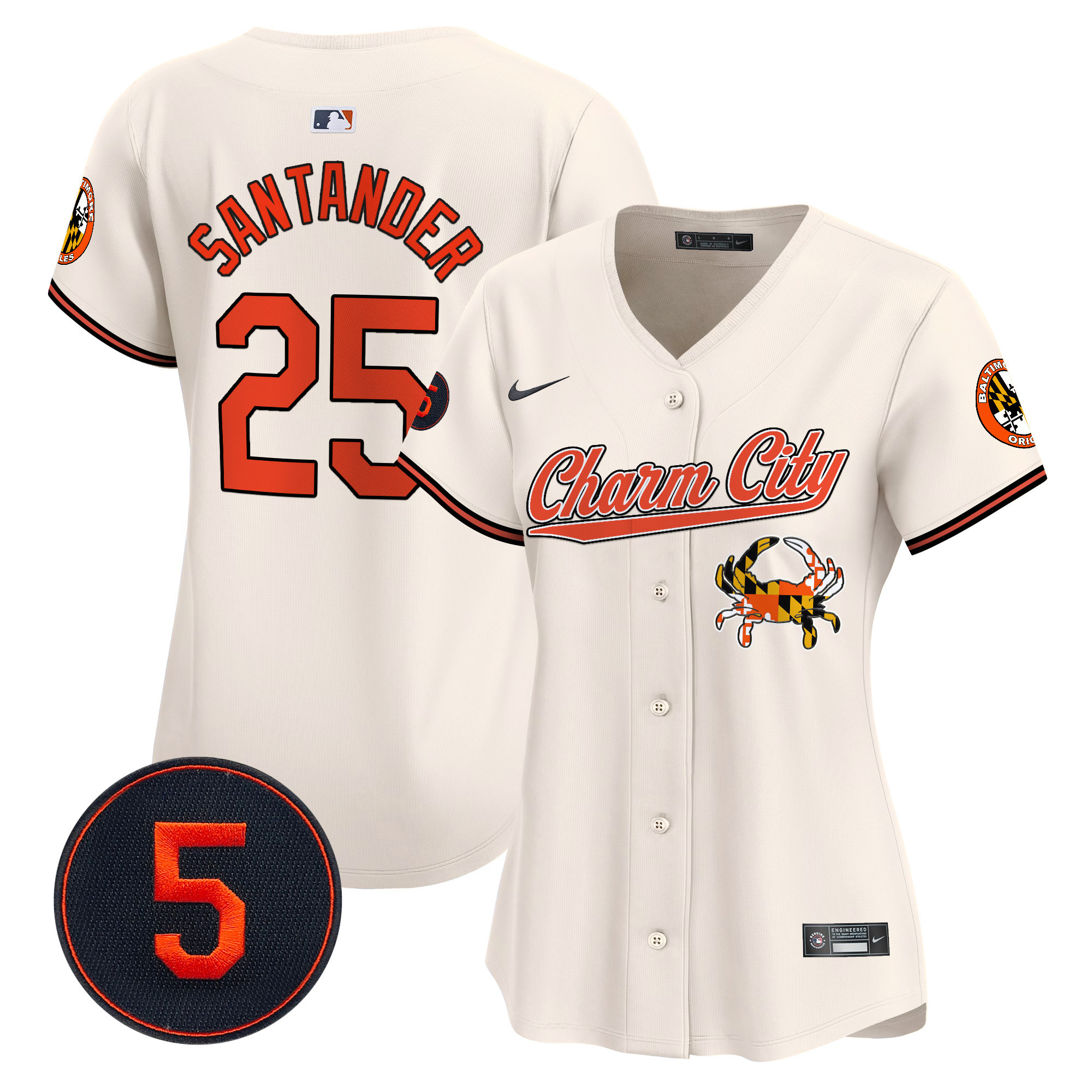 Women’s Baltimore Orioles Robinson Patch Vapor Premier Limited Jersey V8 - All Stitched - Image 5