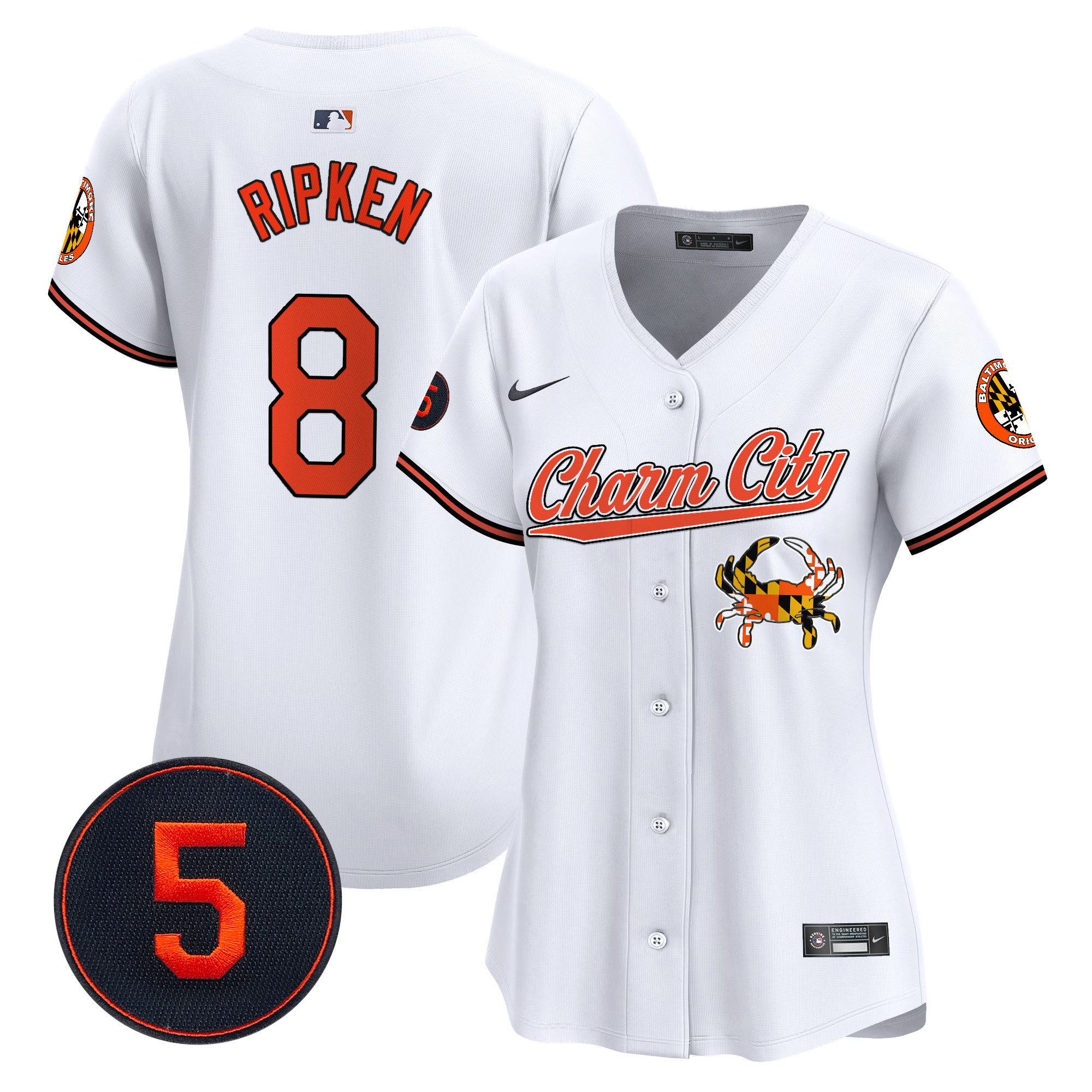 Women’s Baltimore Orioles Robinson Patch Vapor Premier Limited Jersey V8 - All Stitched - Image 15