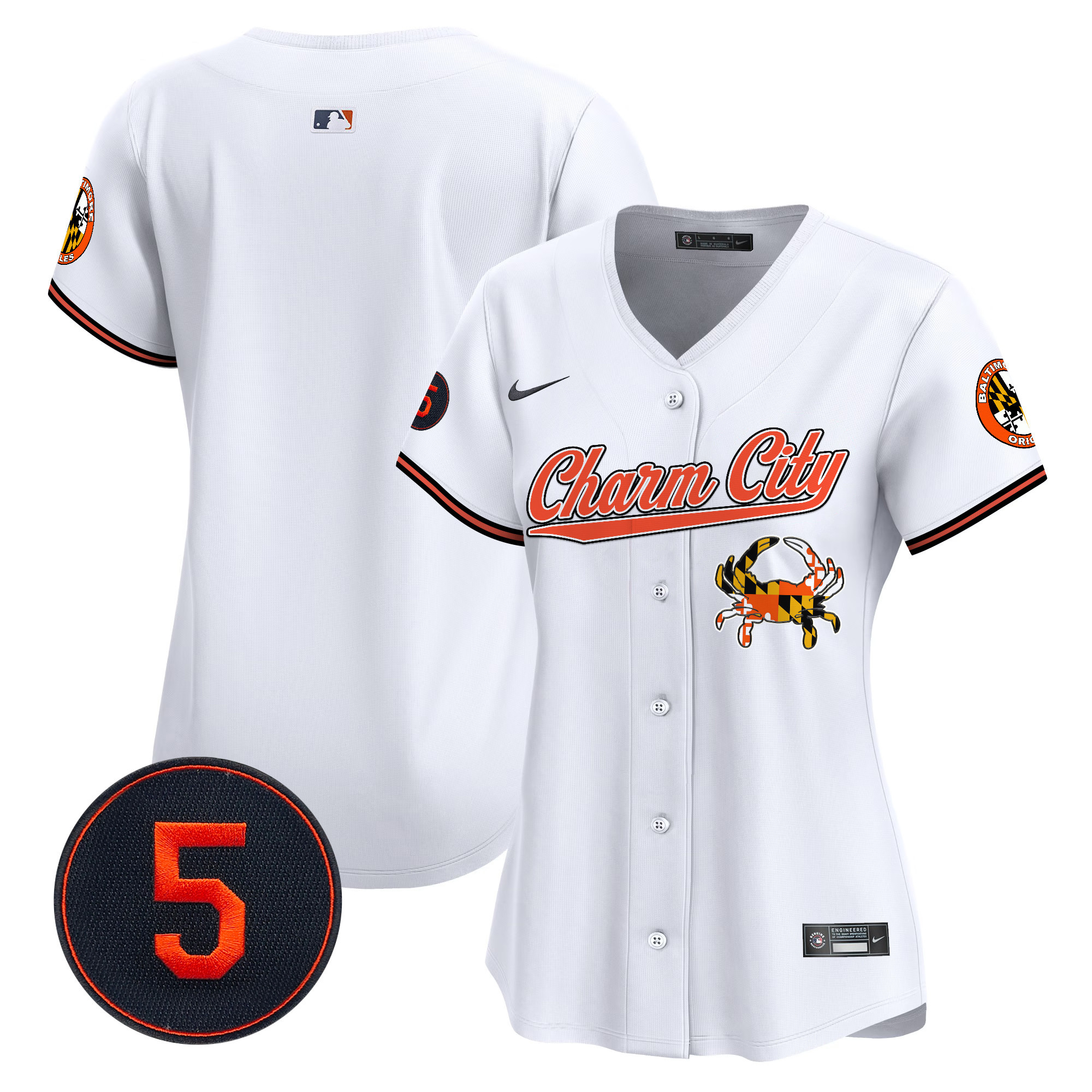 Women’s Baltimore Orioles Robinson Patch Vapor Premier Limited Jersey V8 - All Stitched - Image 18