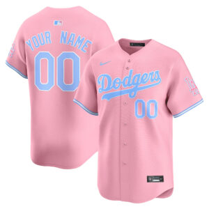 Dodgers Bubblegum Pink Vapor Premier Limited Custom Jersey - All Stitched