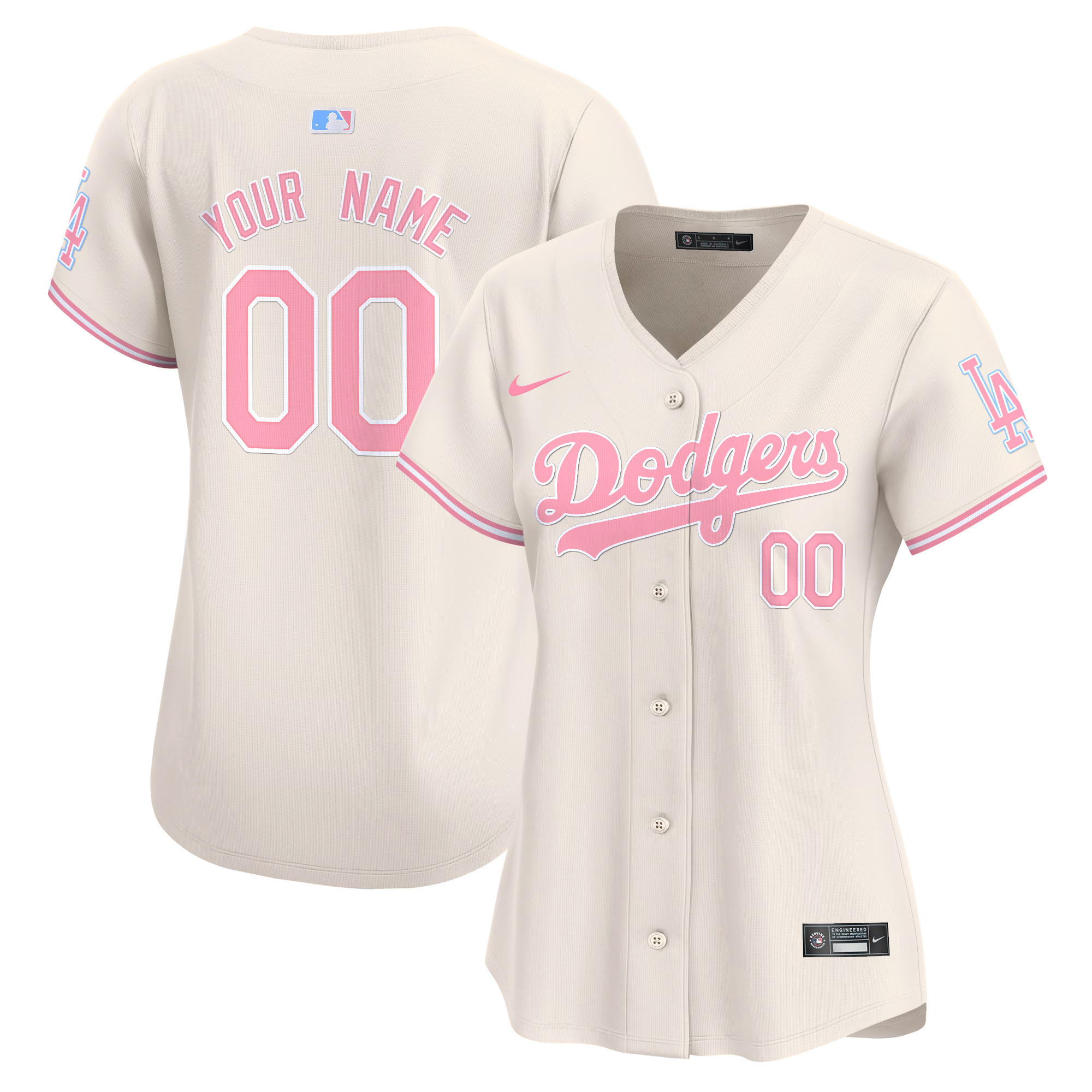 Dodgers Bubblegum Pink Vapor Premier Limited Custom Jersey - All Stitched - Image 7
