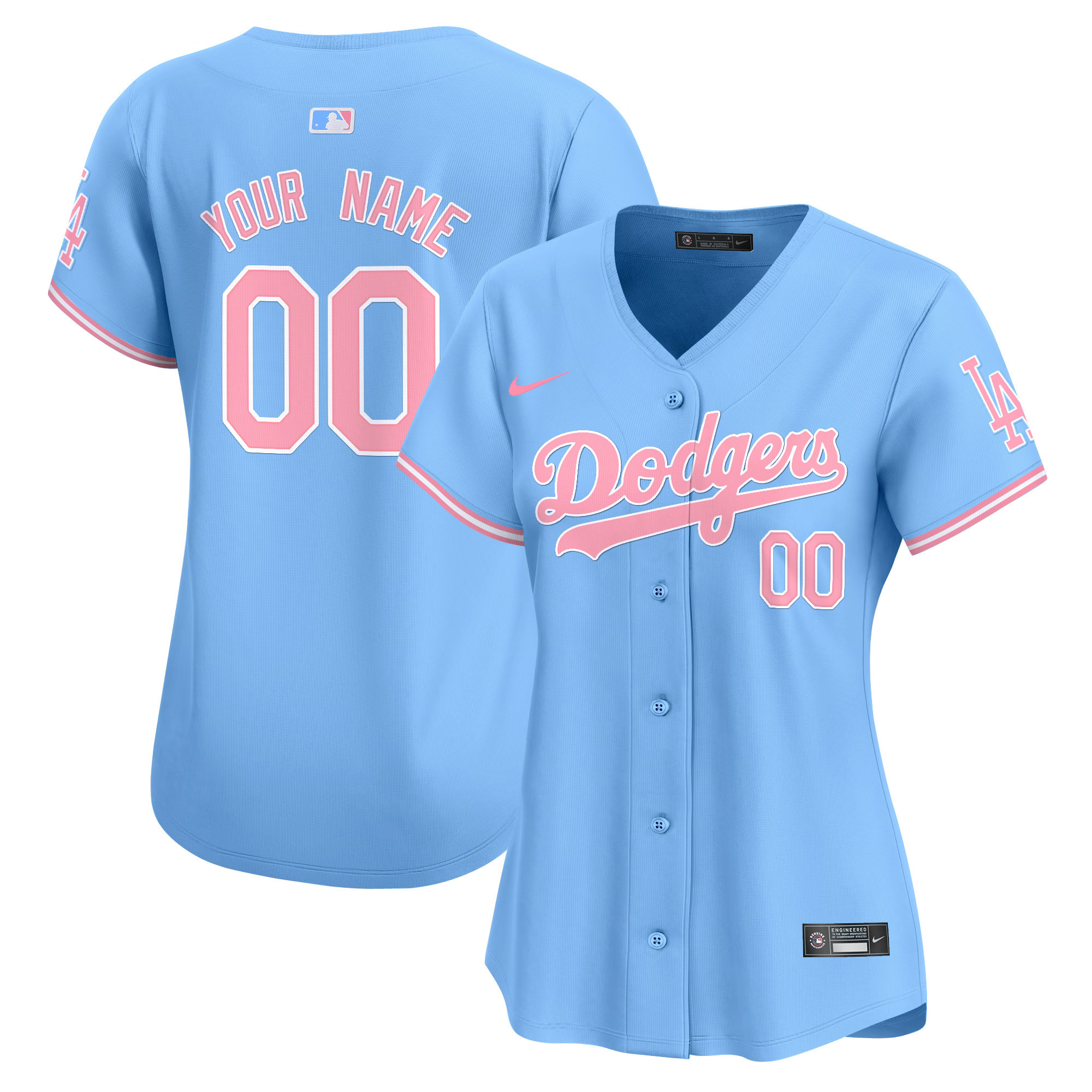 Dodgers Bubblegum Pink Vapor Premier Limited Custom Jersey - All Stitched - Image 8