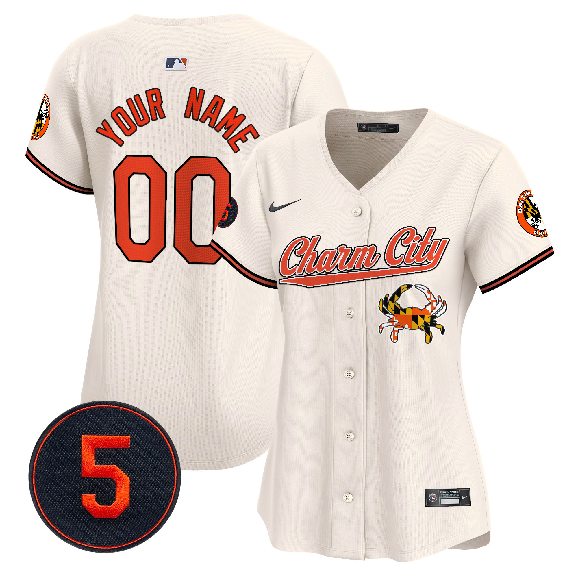 Baltimore Orioles Robinson Patch Vapor Premier Limited Custom Jersey V8 - Stitched - Image 6