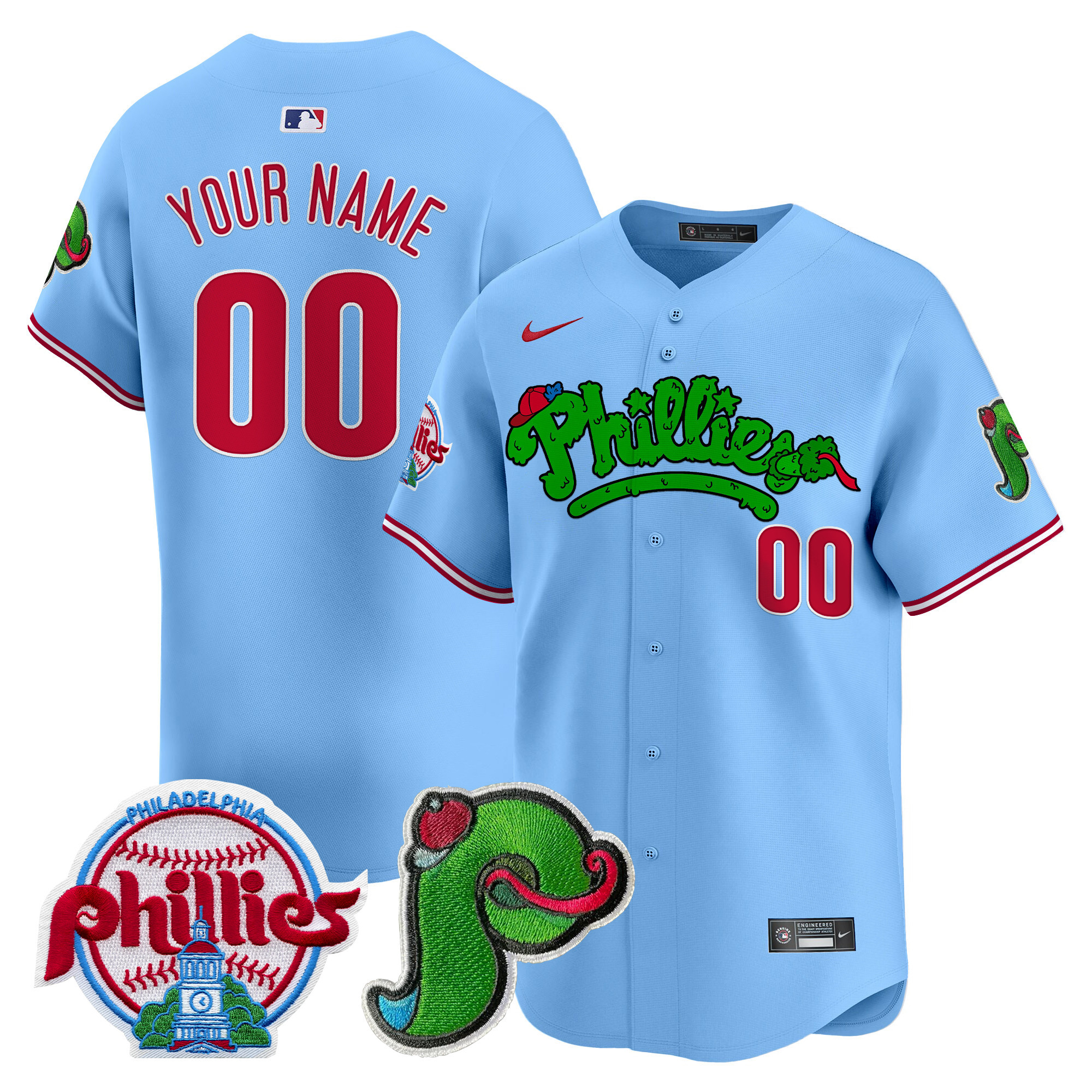 Phillies Phanatic Patch Vapor Premier Limited Custom Jersey V3 - All Stitched - Image 2