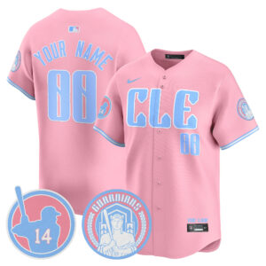 Cleveland Guardians Bubblegum Pink Vapor Premier Limited Custom Jersey - All Stitched