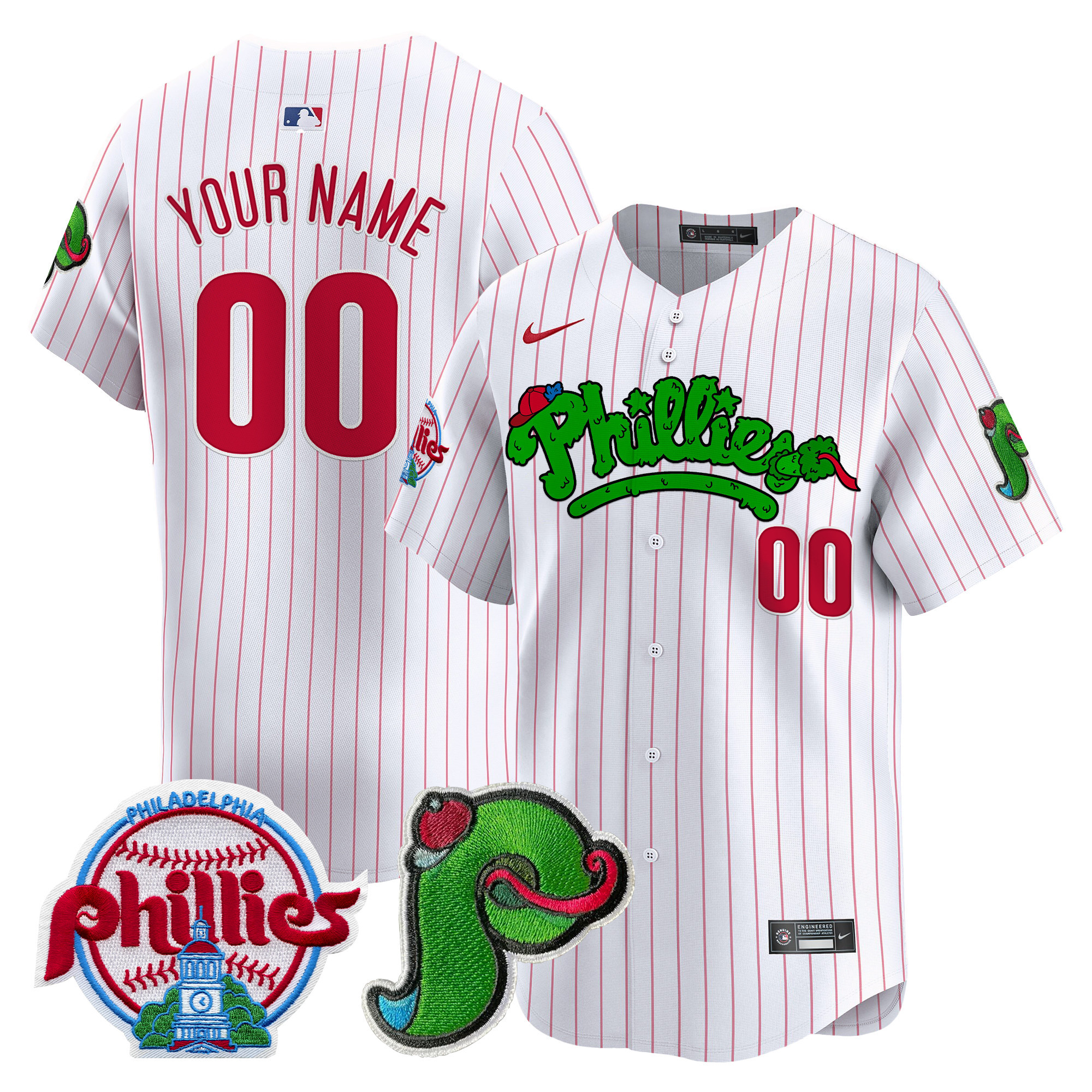 Phillies Phanatic Patch Vapor Premier Limited Custom Jersey V3 - All Stitched - Image 4