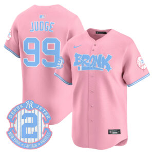 Unisex Yankees The Bronx Graffiti Bubblegum Pink Vapor Premier Limited Jersey - All Stitched