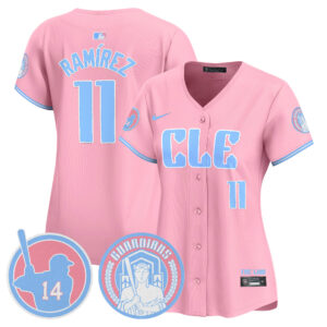 Women's Cleveland Guardians Bubblegum Pink Vapor Premier Limited Jersey - All Stitched
