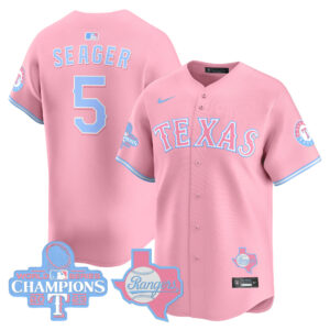 Unisex Texas Rangers Bubblegum Pink Vapor Premier Limited Jersey - All Stitched