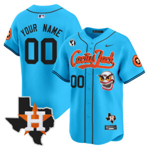 Houston Astros Cactus Jack Patch Vapor Premier Limited Custom Jersey V12 - Stitched