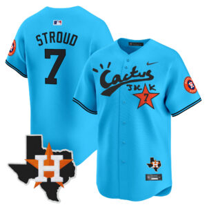 Men's Houston Astros Cactus Jack Patch Vapor Premier Limited Jersey V11 - Stitched