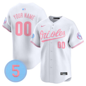 Orioles Bubblegum Pink Robinson Patch Vapor Premier Limited Custom Jersey - All Stitched