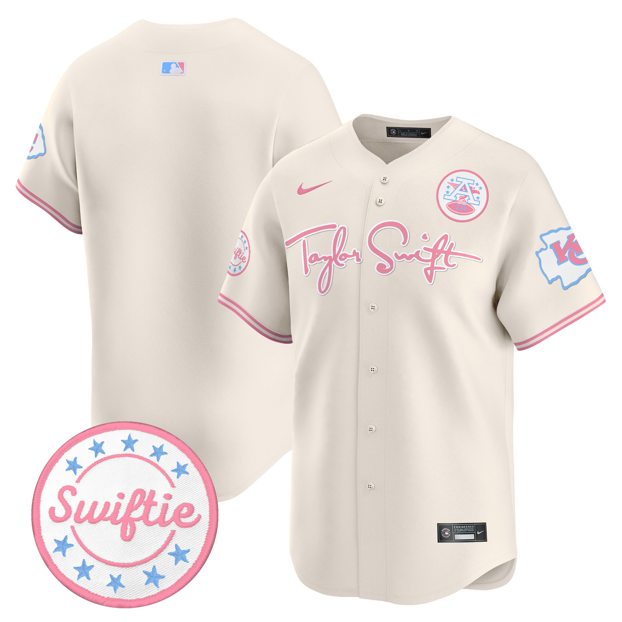 Unisex Chiefs Taylor Swift Bubblegum Pink Vapor Premier Limited Jersey - All Stitched - Image 27