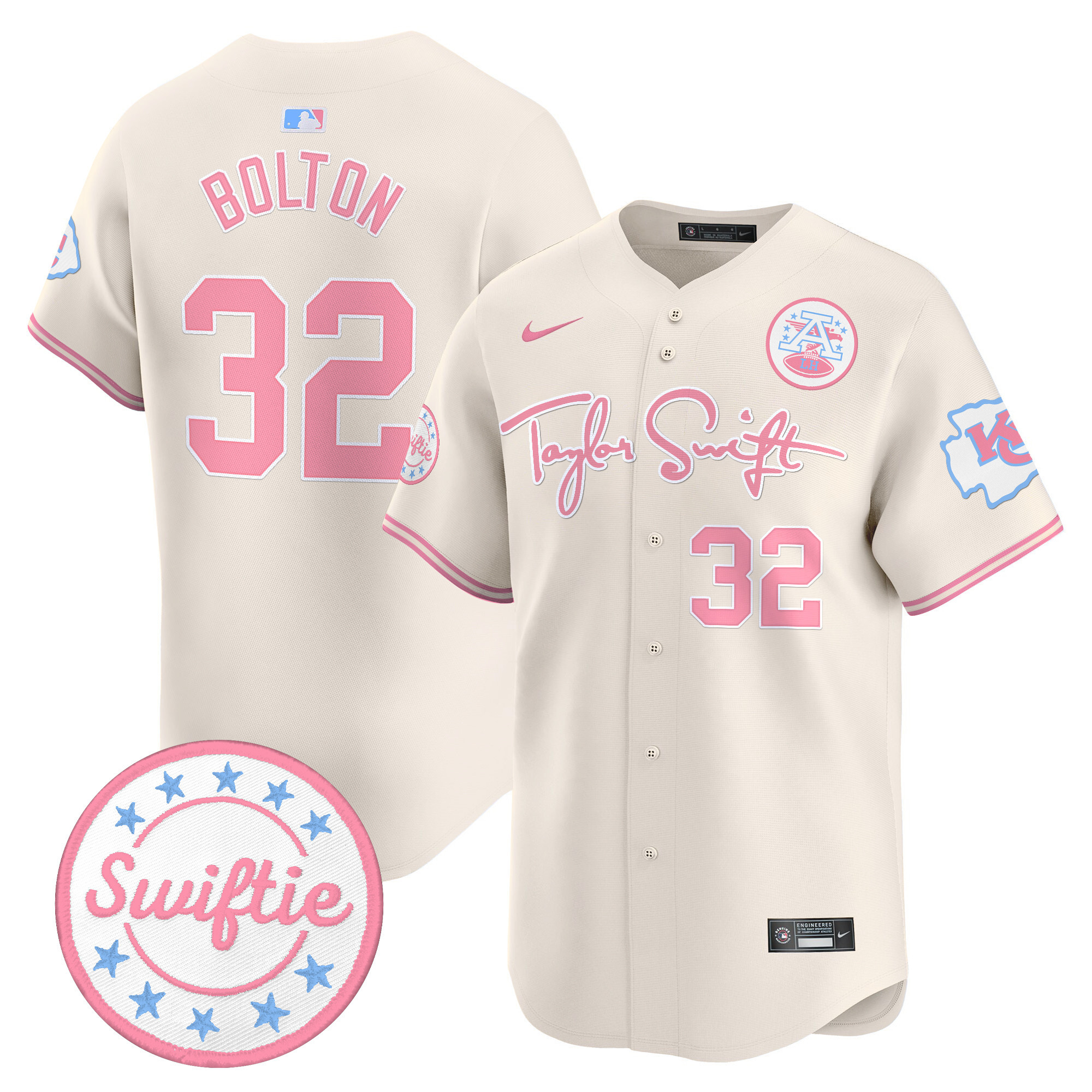 Unisex Chiefs Taylor Swift Bubblegum Pink Vapor Premier Limited Jersey - All Stitched - Image 22