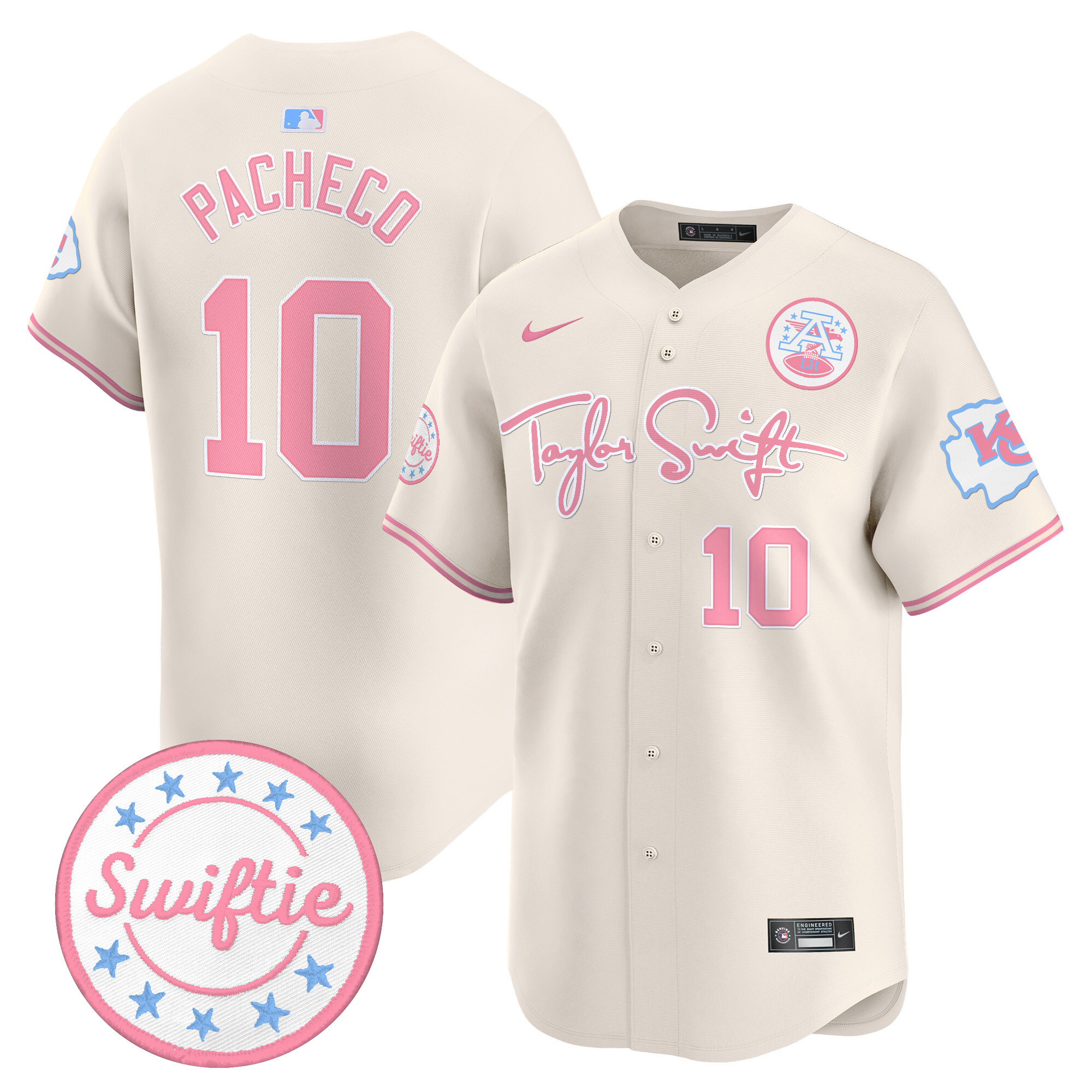 Unisex Chiefs Taylor Swift Bubblegum Pink Vapor Premier Limited Jersey - All Stitched - Image 25