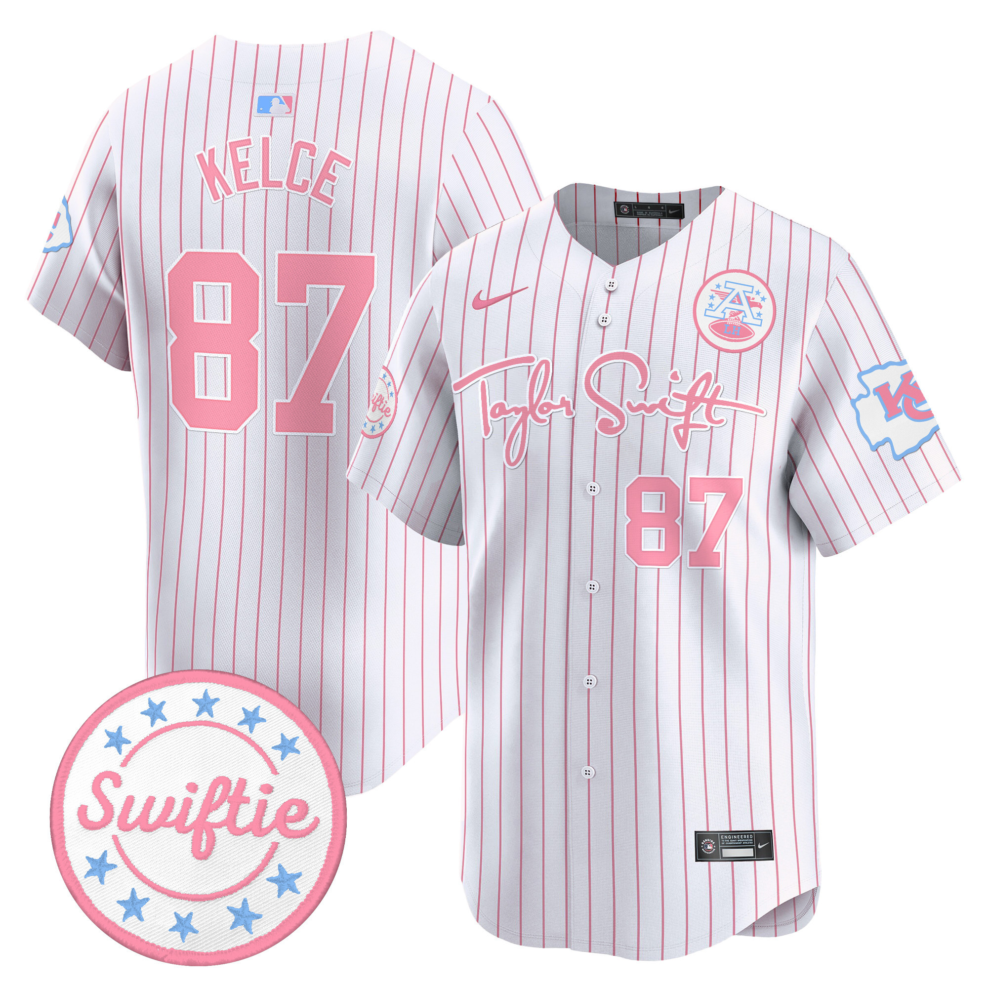 Unisex Chiefs Taylor Swift Bubblegum Pink Vapor Premier Limited Jersey - All Stitched - Image 30