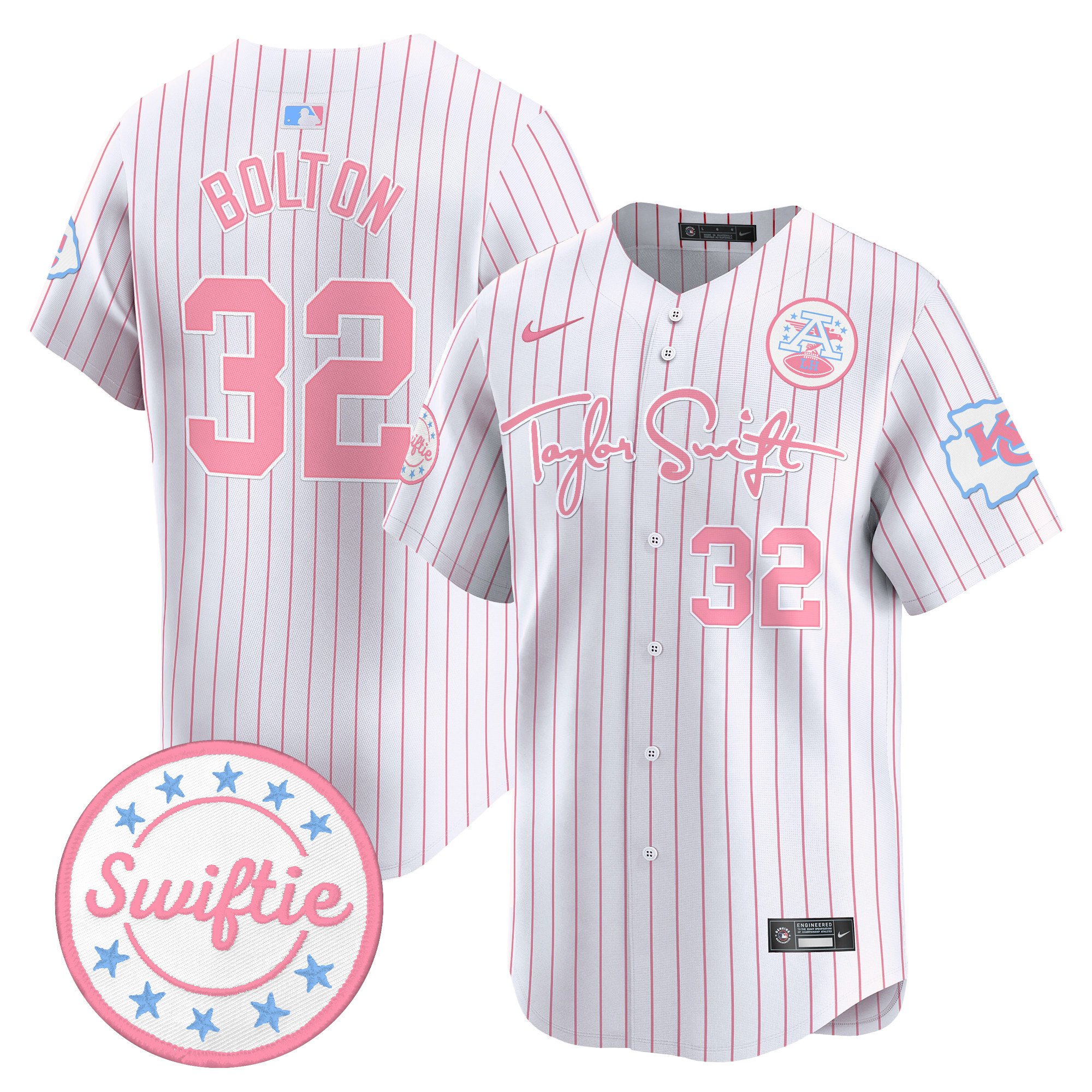 Unisex Chiefs Taylor Swift Bubblegum Pink Vapor Premier Limited Jersey - All Stitched - Image 31