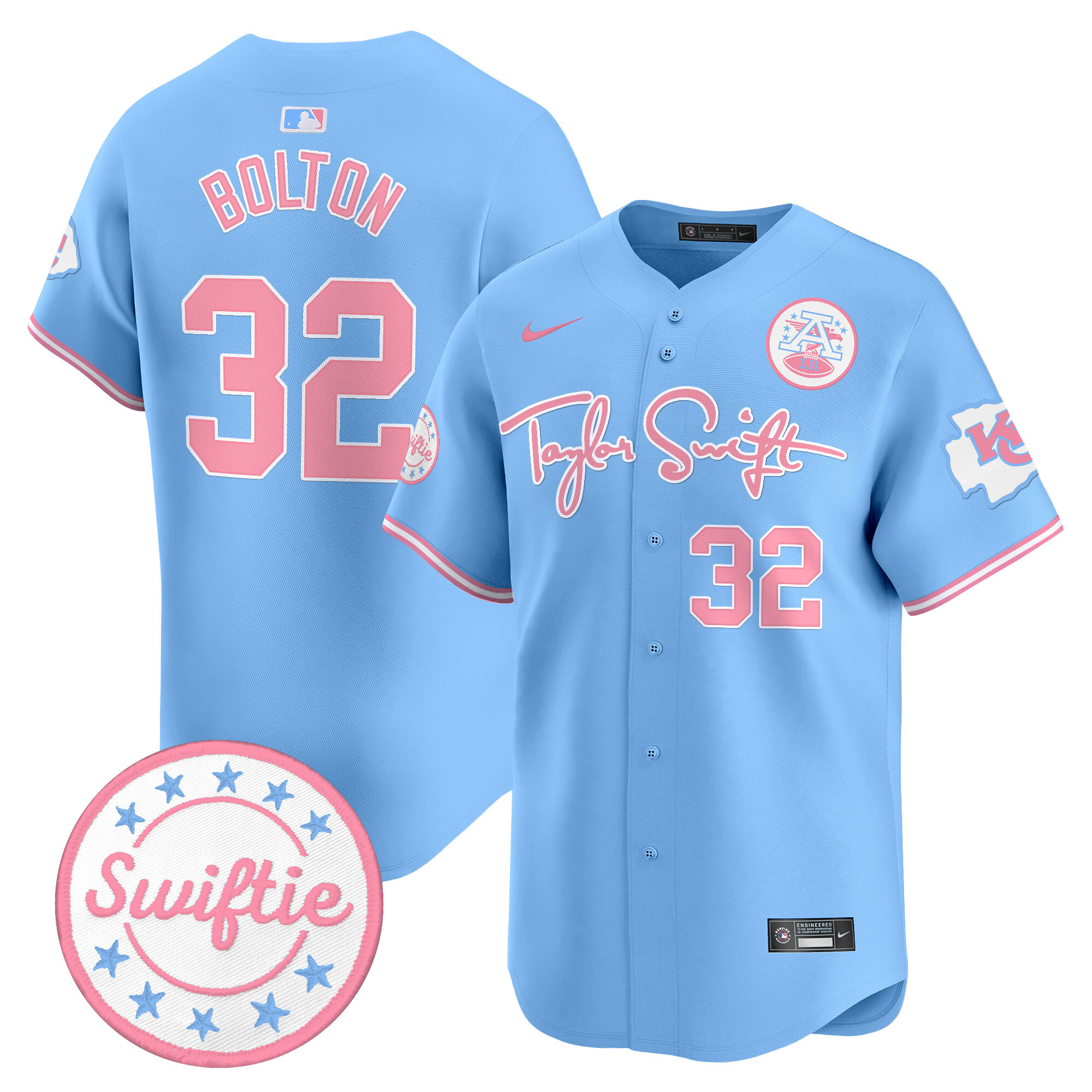 Unisex Chiefs Taylor Swift Bubblegum Pink Vapor Premier Limited Jersey - All Stitched - Image 13