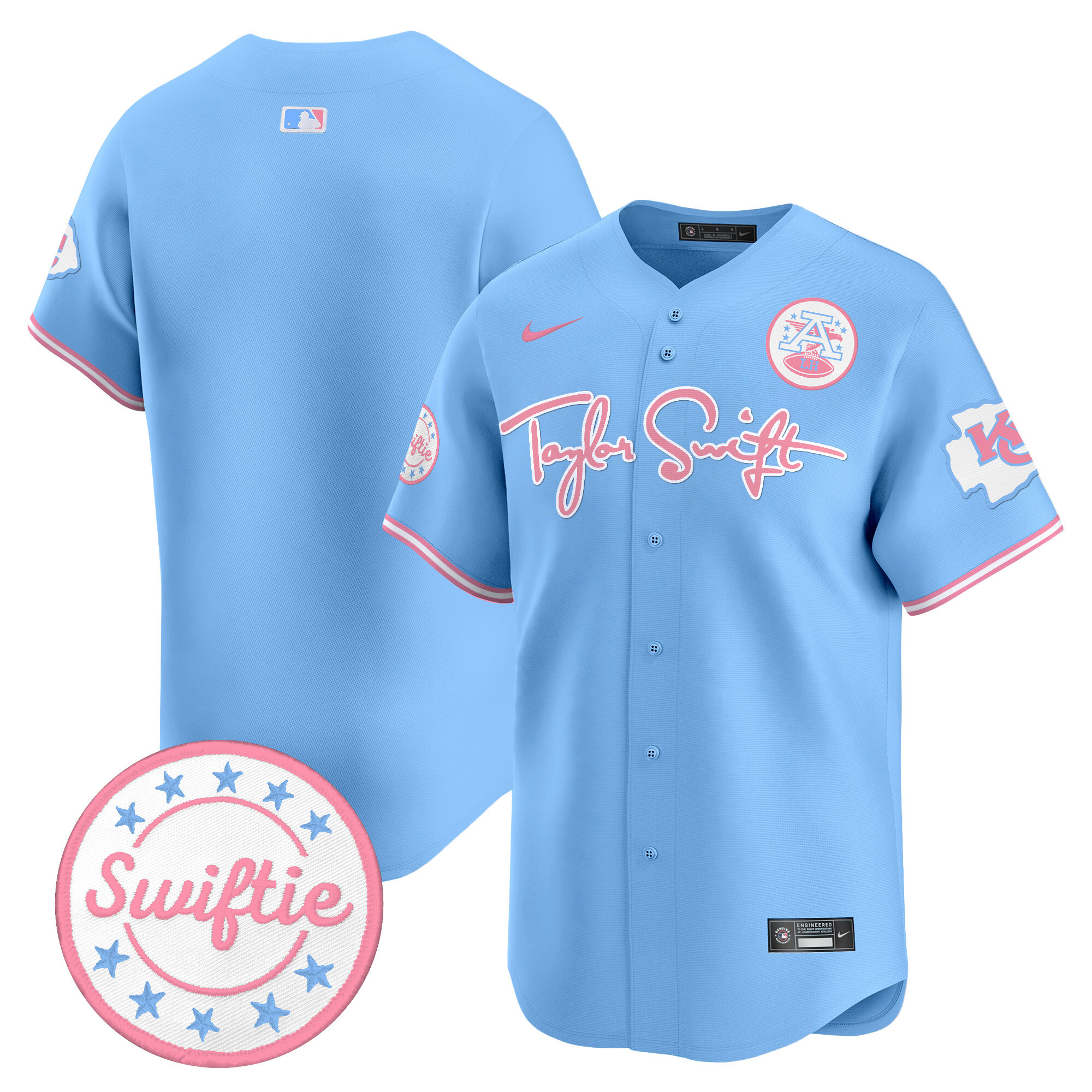 Unisex Chiefs Taylor Swift Bubblegum Pink Vapor Premier Limited Jersey - All Stitched - Image 18