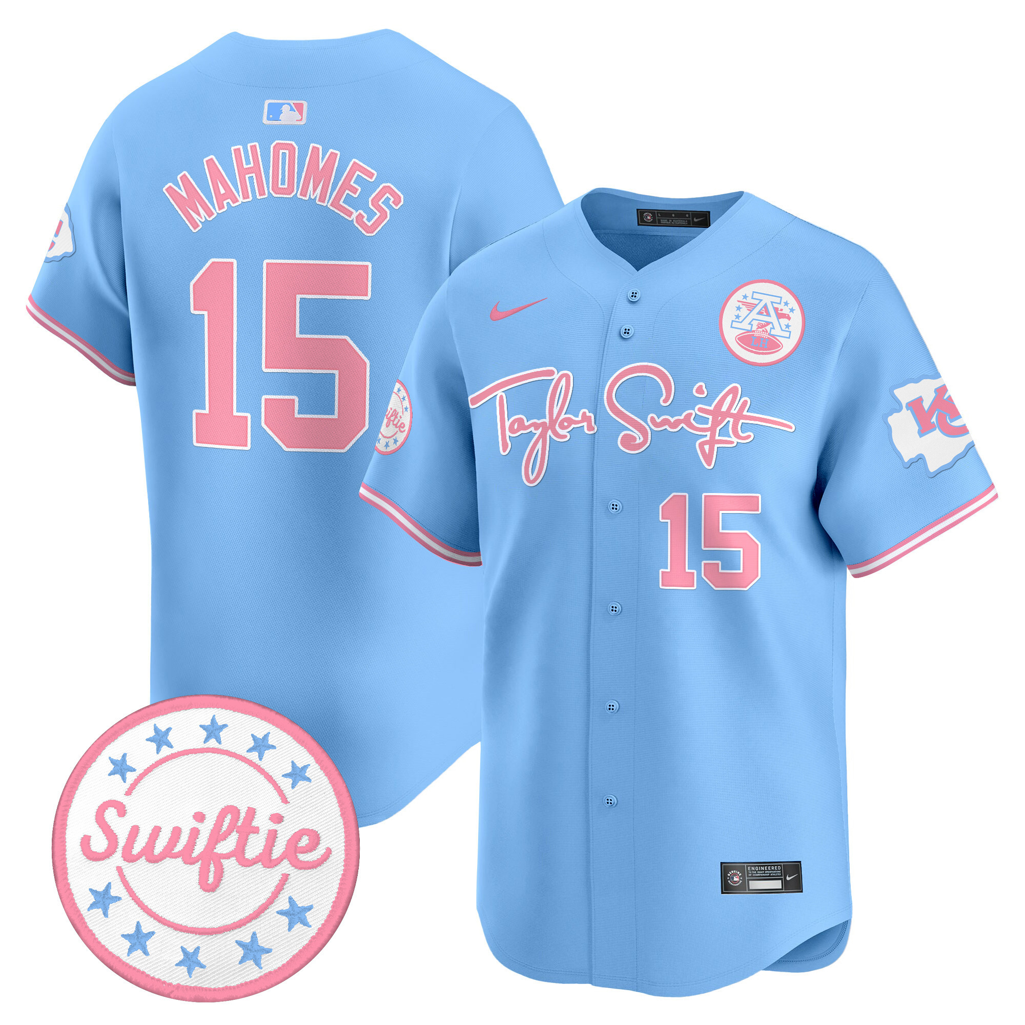 Unisex Chiefs Taylor Swift Bubblegum Pink Vapor Premier Limited Jersey - All Stitched - Image 11