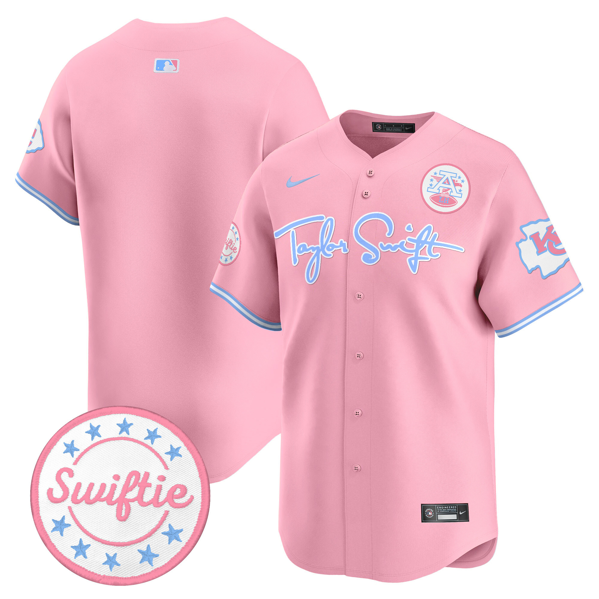 Unisex Chiefs Taylor Swift Bubblegum Pink Vapor Premier Limited Jersey - All Stitched - Image 9