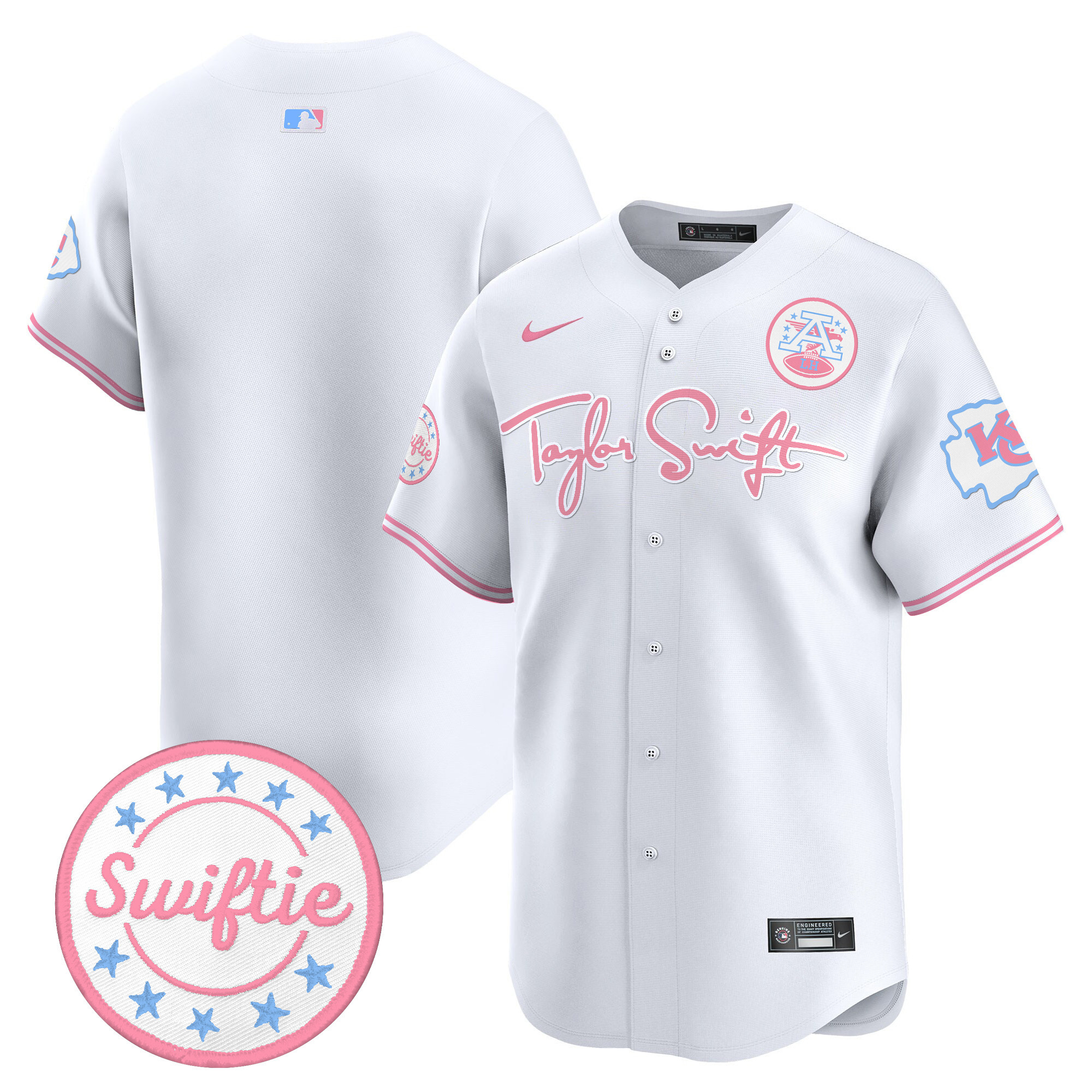 Unisex Chiefs Taylor Swift Bubblegum Pink Vapor Premier Limited Jersey - All Stitched - Image 45