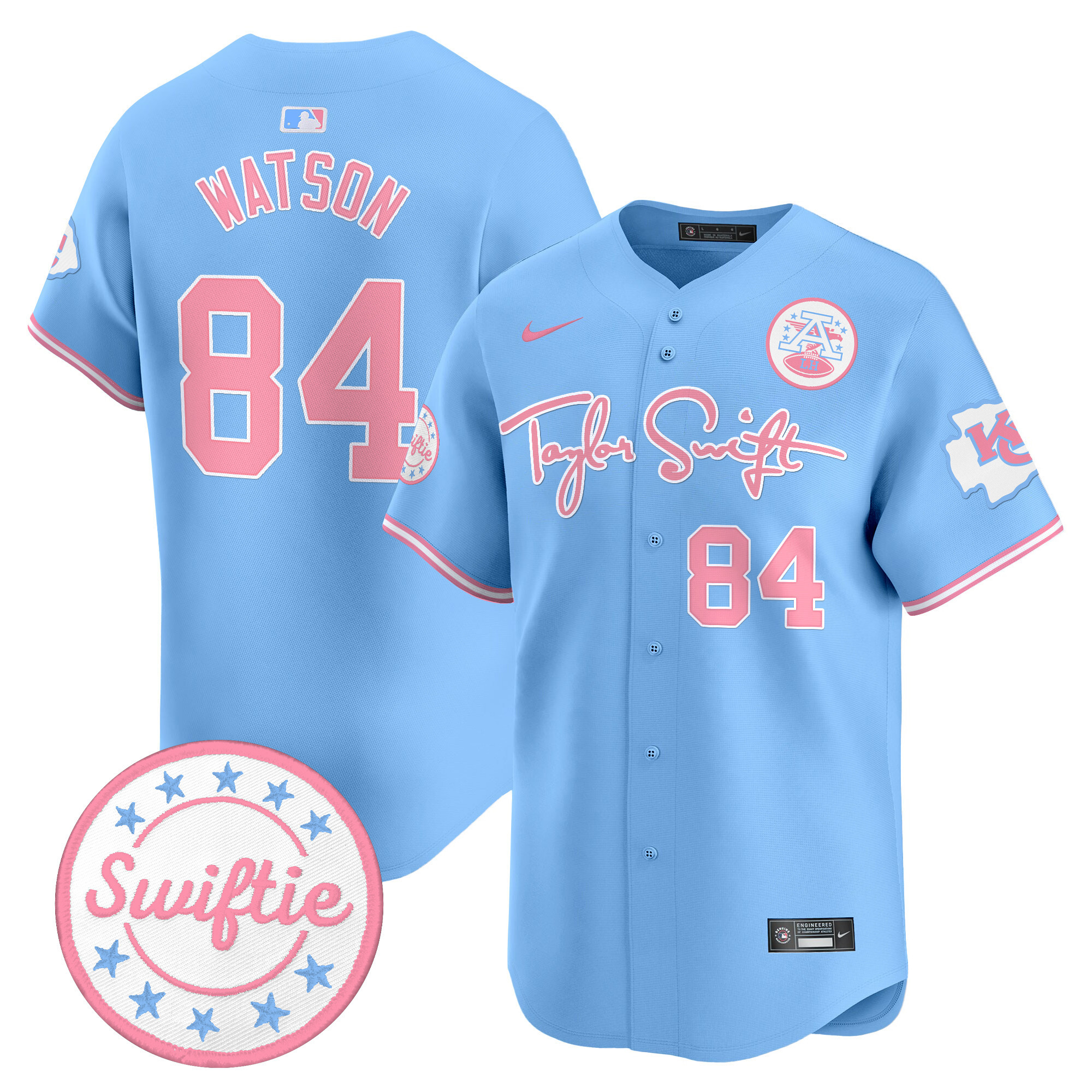 Unisex Chiefs Taylor Swift Bubblegum Pink Vapor Premier Limited Jersey - All Stitched - Image 15
